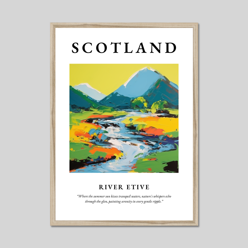 Poster in a natural frame with the word Scotland