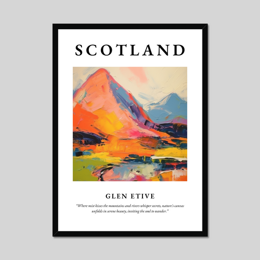 Poster of Glen Etive, Scotland.