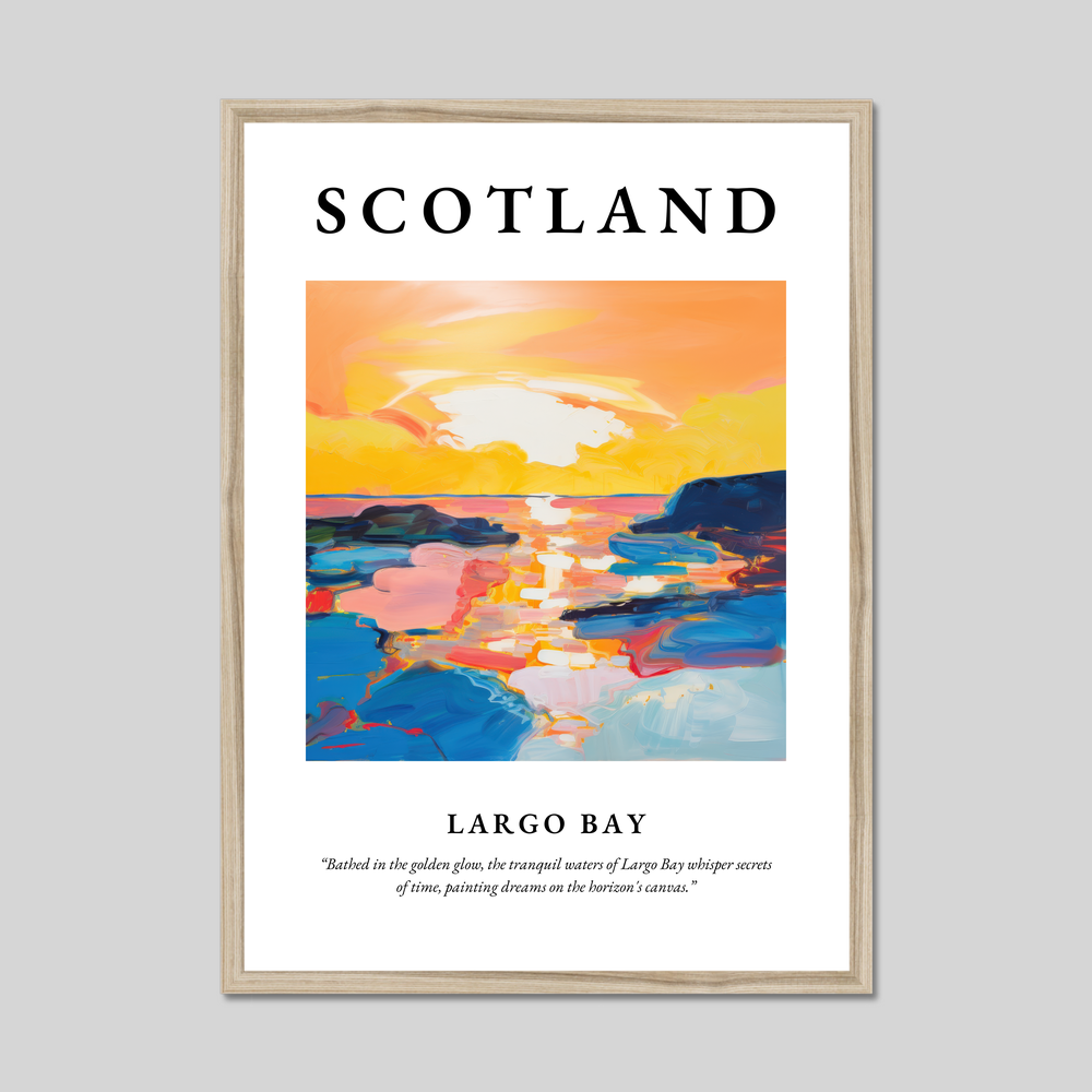 Poster in a natural frame with the word Scotland