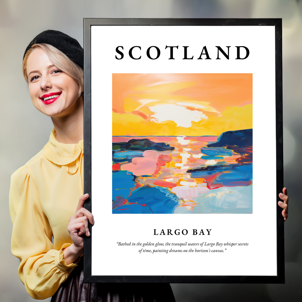 Person holding a poster of Largo Bay