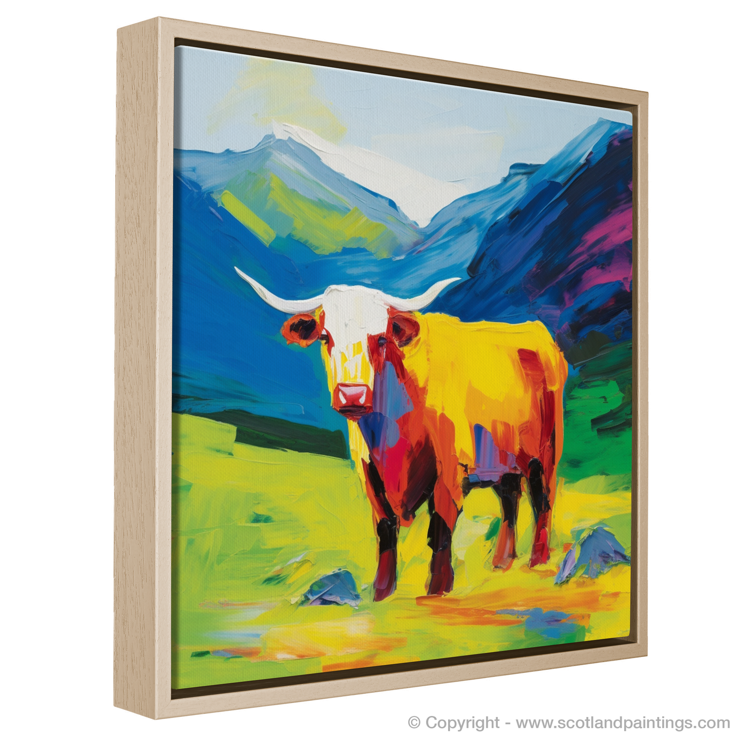 Highland Cow in Glencoe: A Summer's Abstraction