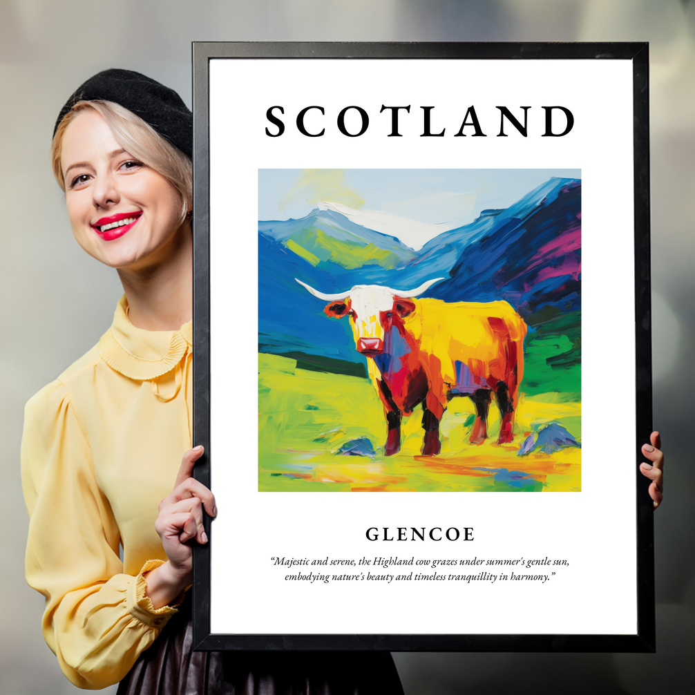 Person holding a poster of Glencoe