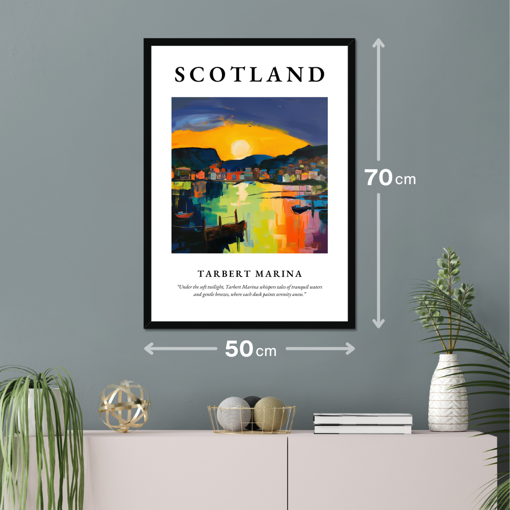 Poster of Tarbert Marina hanging on a wall