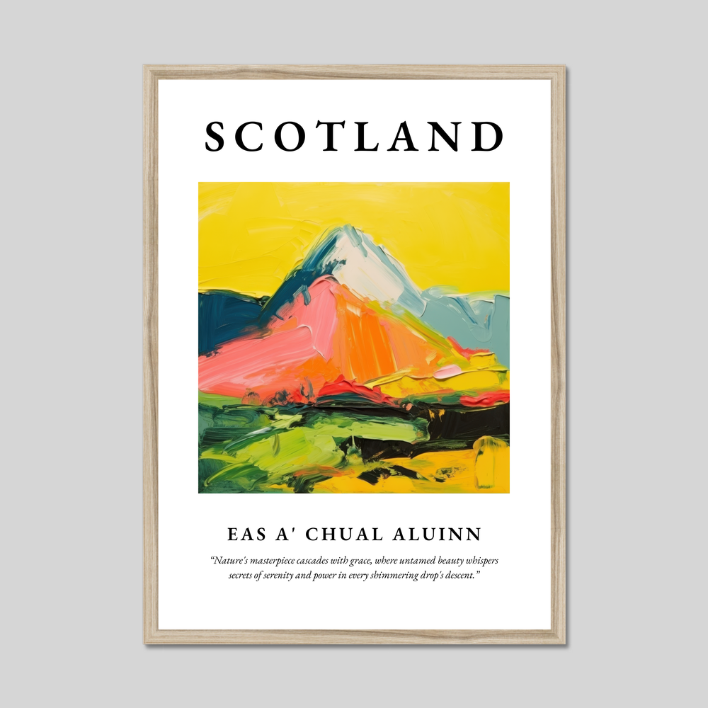 Poster in a natural frame with the word Scotland