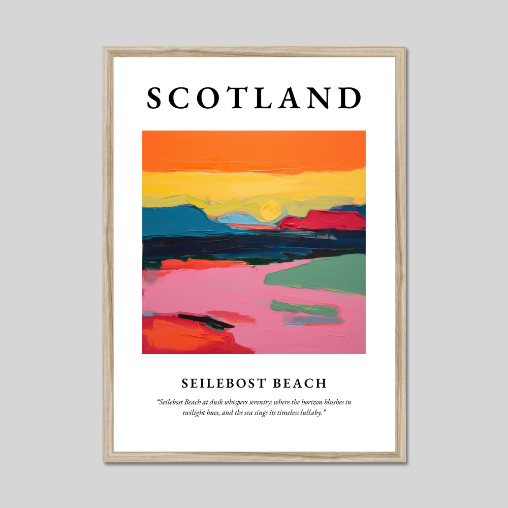 Poster in a natural frame with the word Scotland