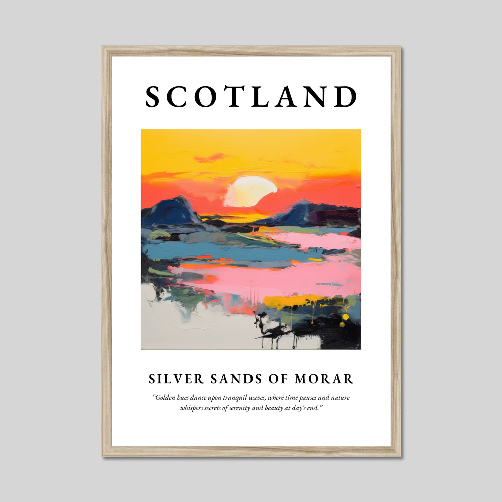 Poster in a natural frame with the word Scotland