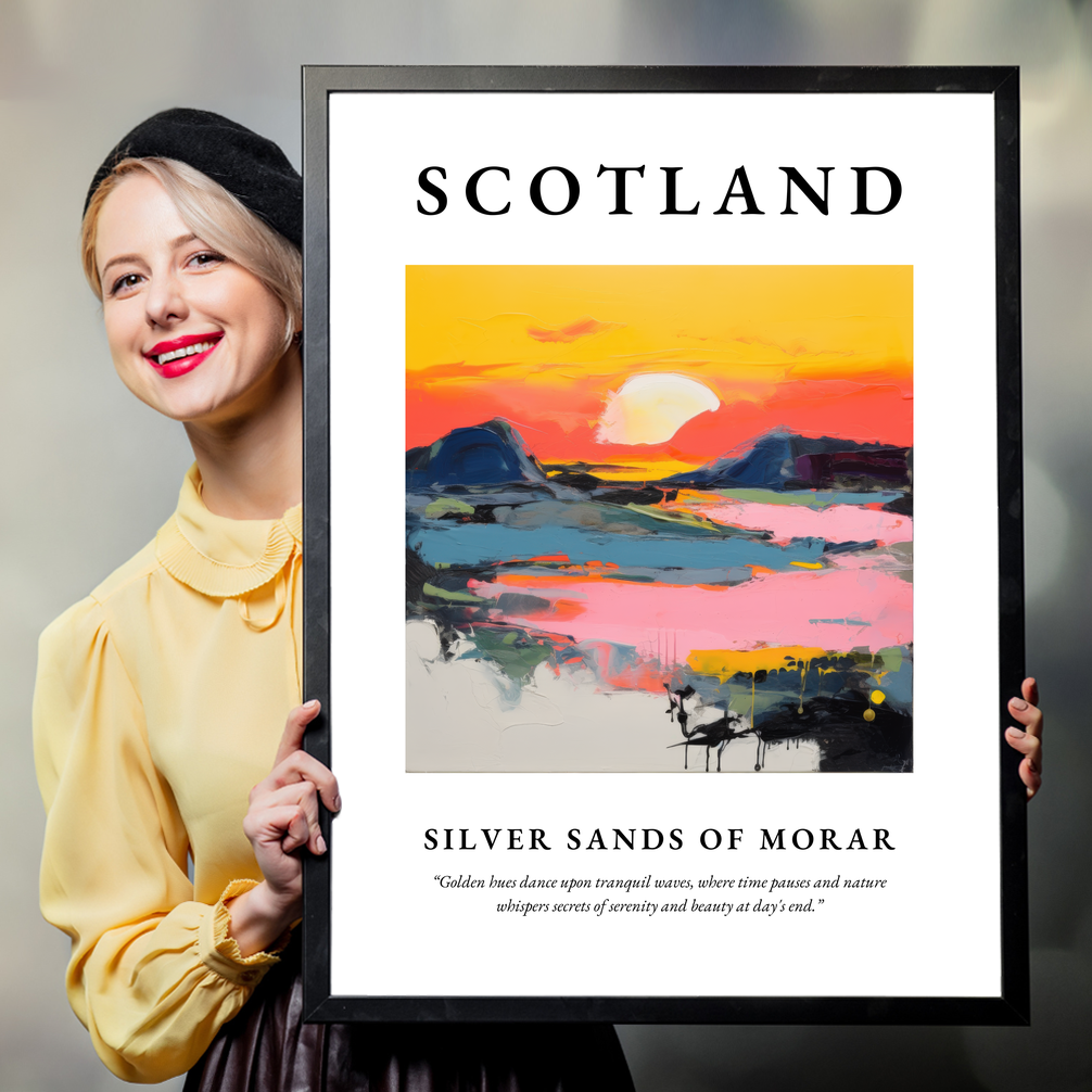 Person holding a poster of Silver Sands of Morar