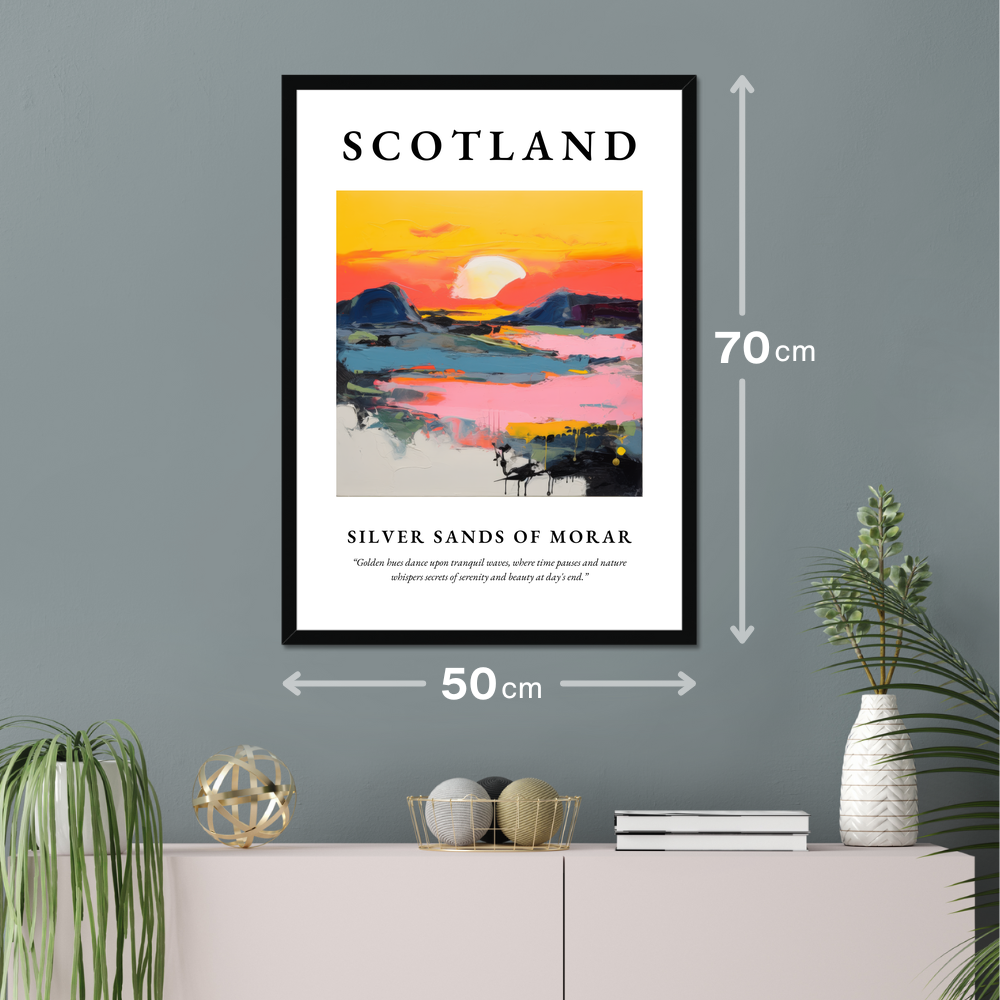 Poster of Silver Sands of Morar hanging on a wall