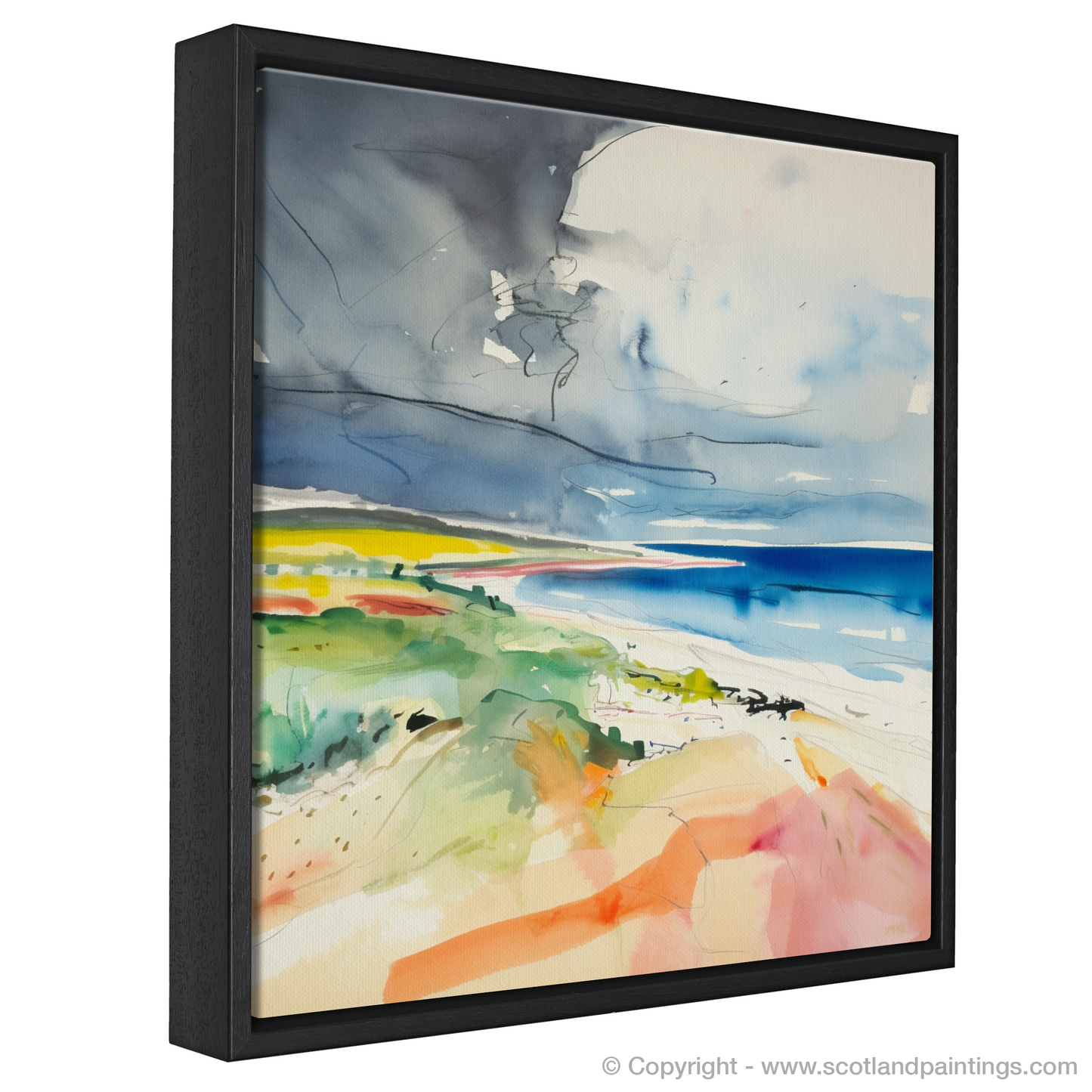 Storm's Embrace: An Abstract Vision of St Cyrus Beach