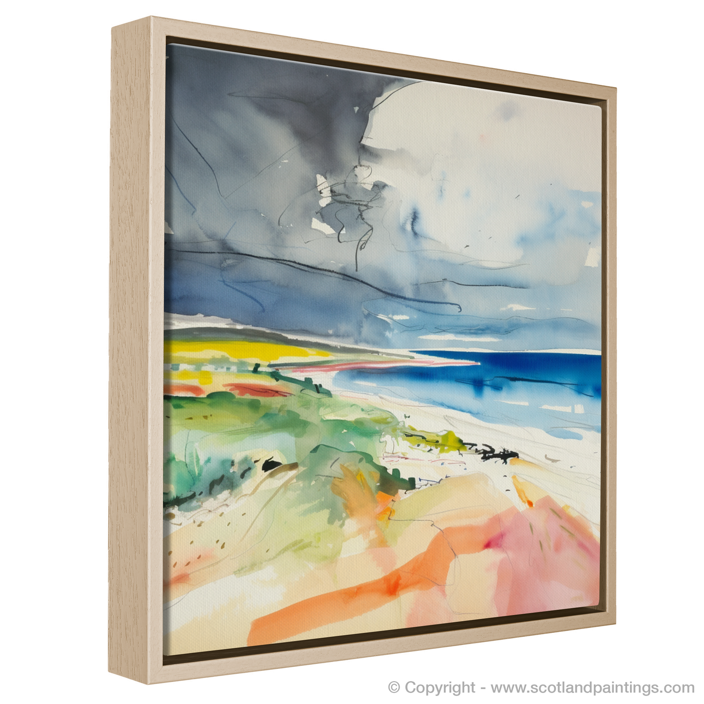 Storm's Embrace: An Abstract Vision of St Cyrus Beach