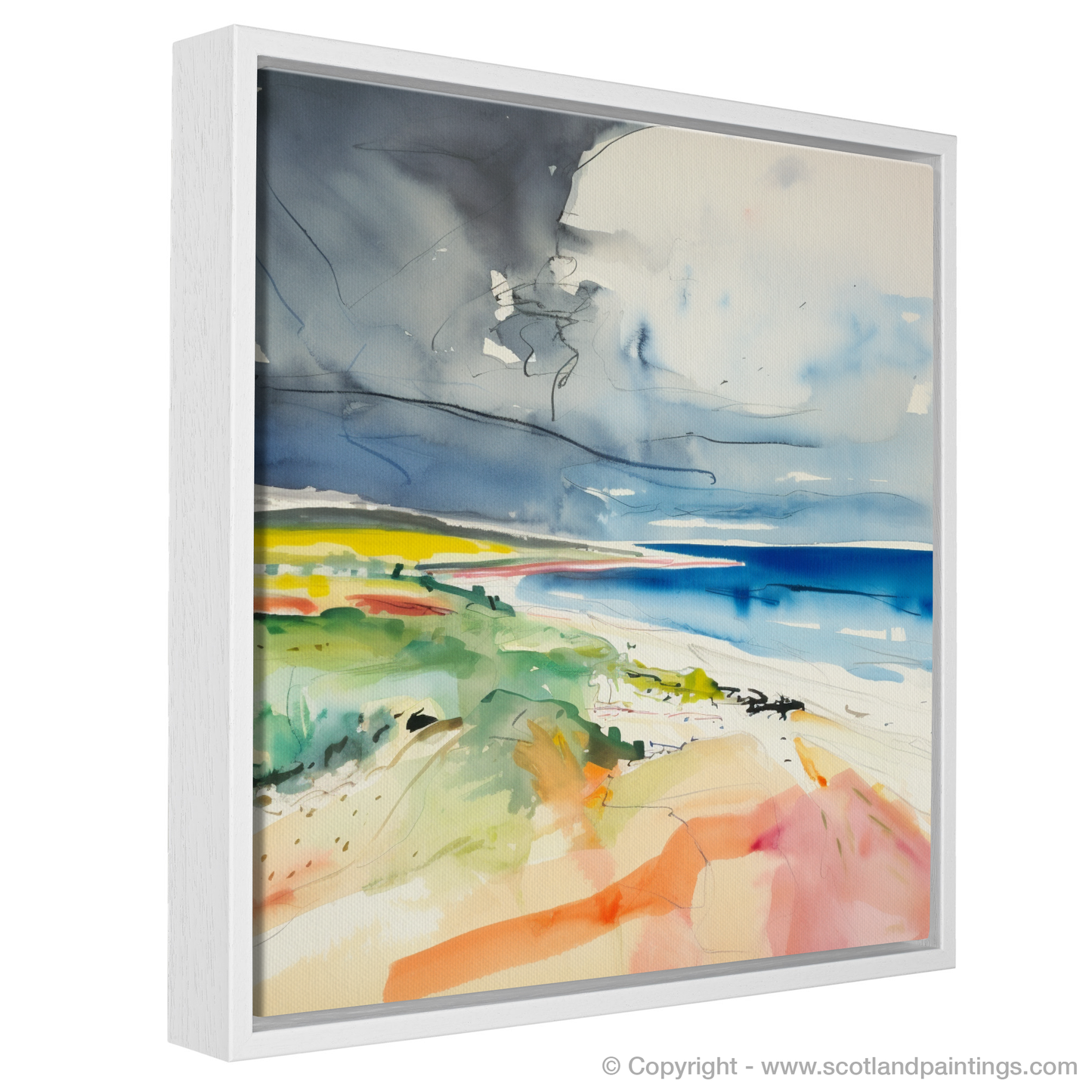 Storm's Embrace: An Abstract Vision of St Cyrus Beach