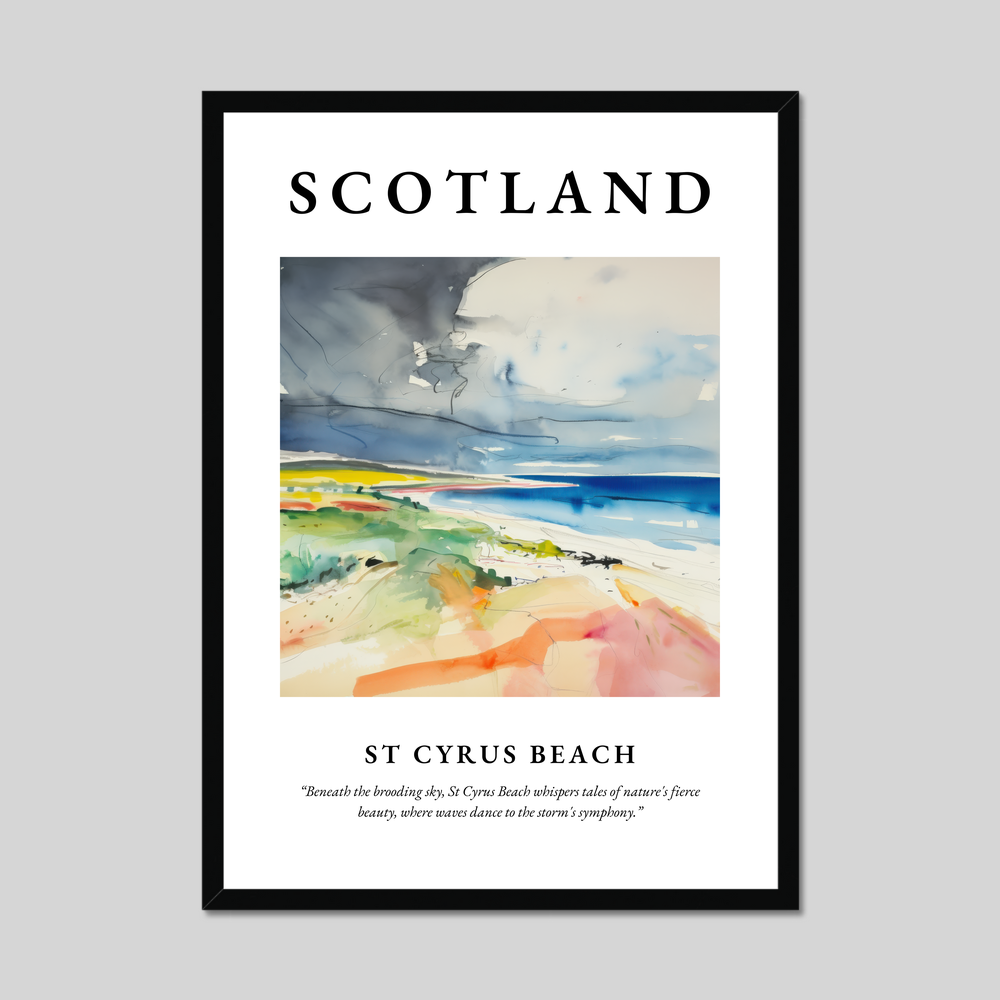 Poster of St Cyrus Beach, Scotland.