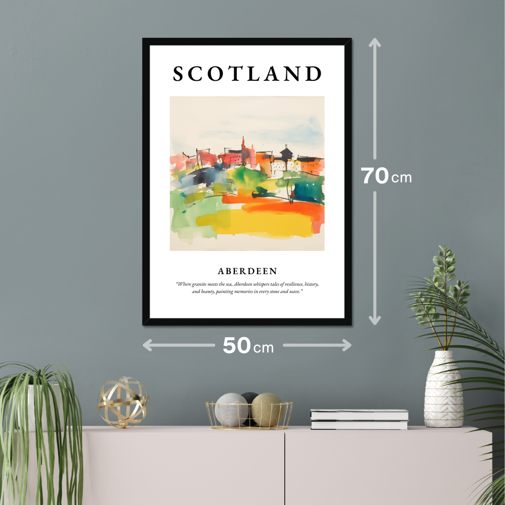 Poster of Aberdeen hanging on a wall