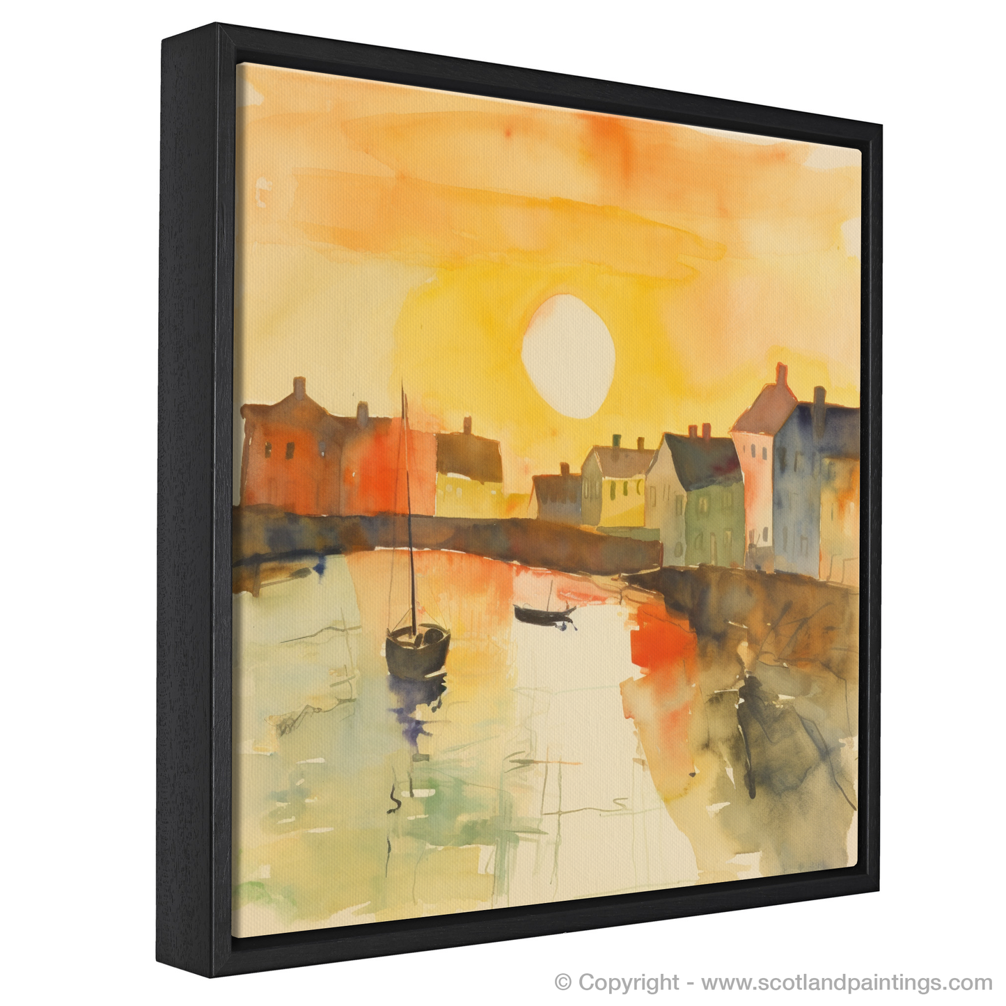 Portsoy Harbour at Sunset: An Abstract Reverie