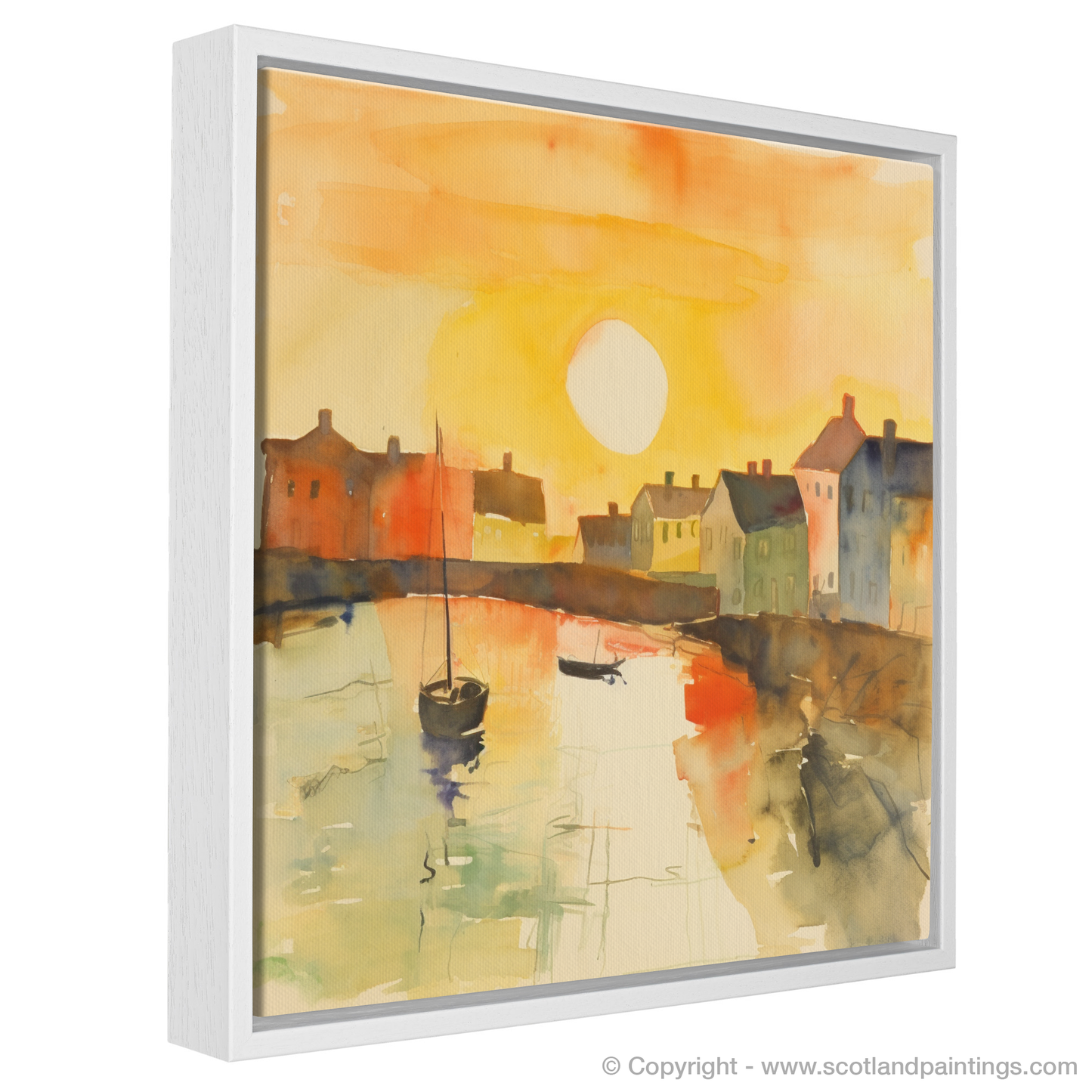 Portsoy Harbour at Sunset: An Abstract Reverie