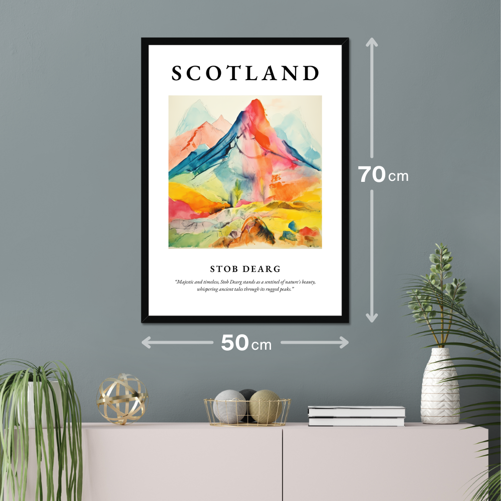 Poster of Stob Dearg hanging on a wall