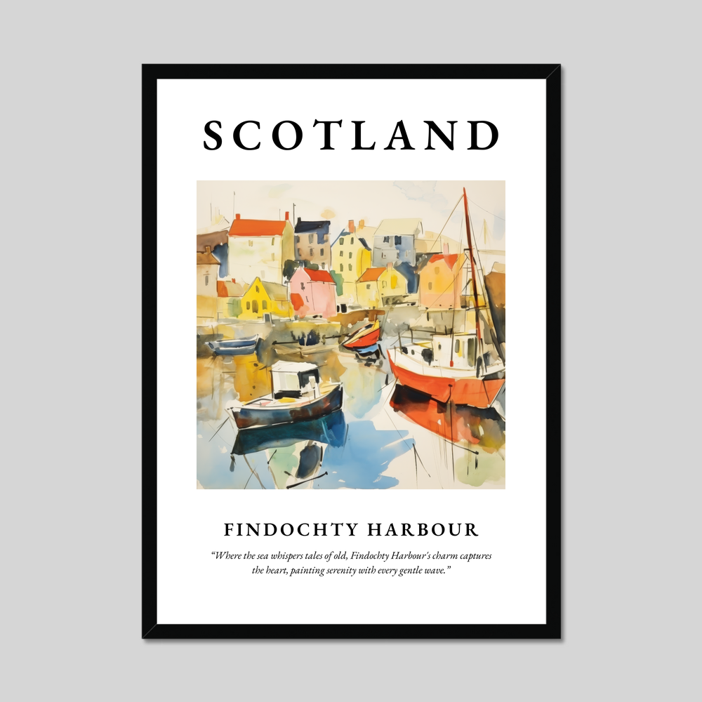 Poster of Findochty Harbour, Scotland.