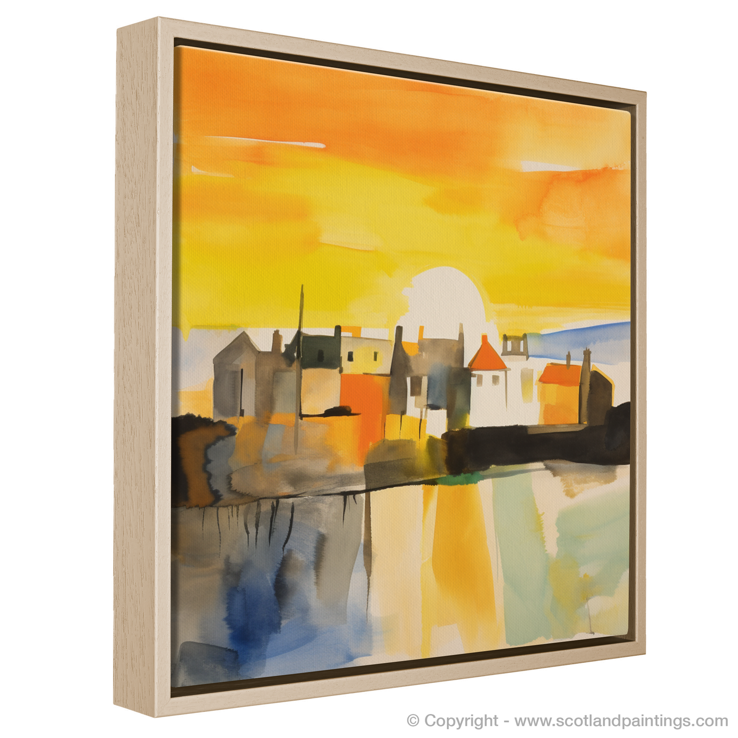 Portsoy Harbour at Golden Hour: An Abstract Symphony of Light and Colour