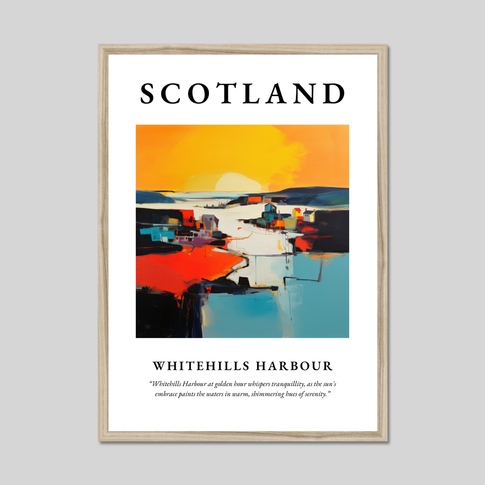 Poster in a natural frame with the word Scotland