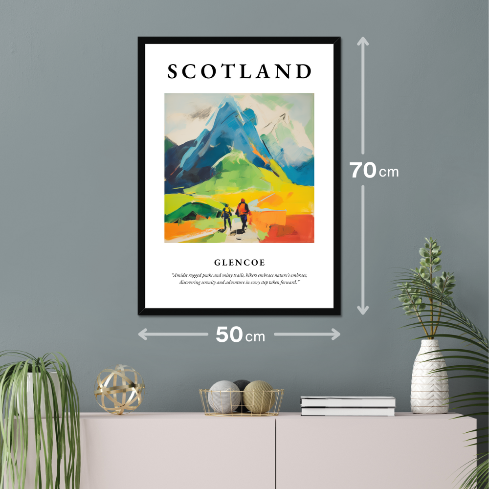 Poster of Glencoe hanging on a wall