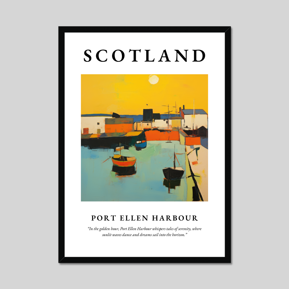 Poster of Port Ellen Harbour, Scotland.