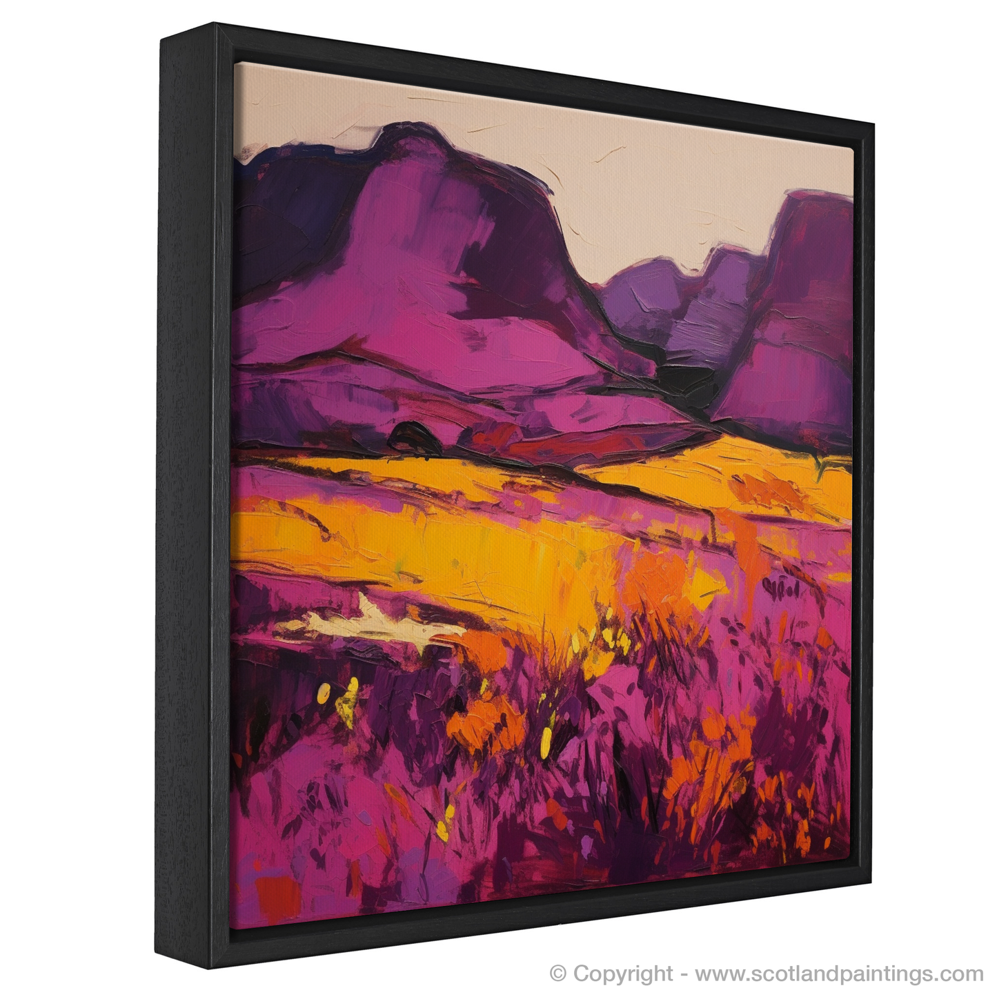 Highland Hues: An Abstract Ode to Purple Heather in Glencoe