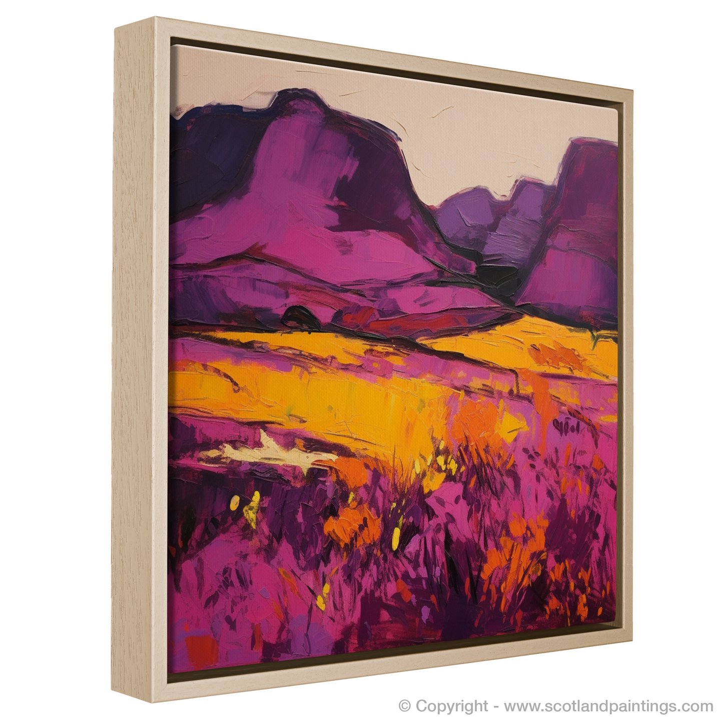 Highland Hues: An Abstract Ode to Purple Heather in Glencoe