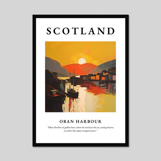 Poster of Oban Harbour, Scotland.