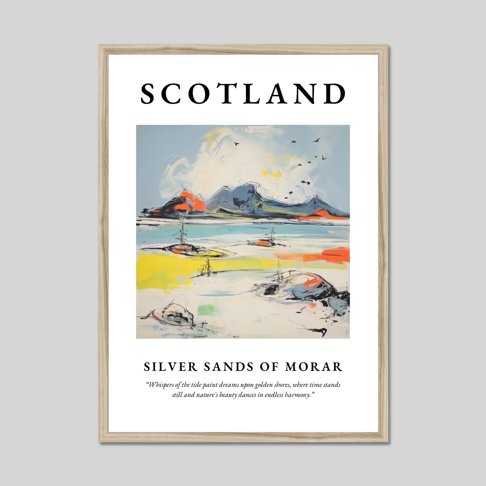 Poster in a natural frame with the word Scotland