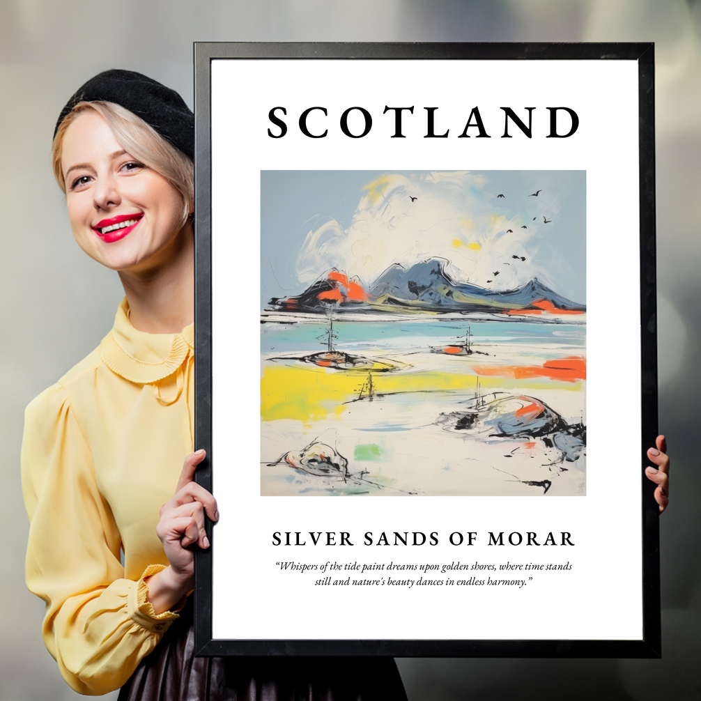 Person holding a poster of Silver Sands of Morar