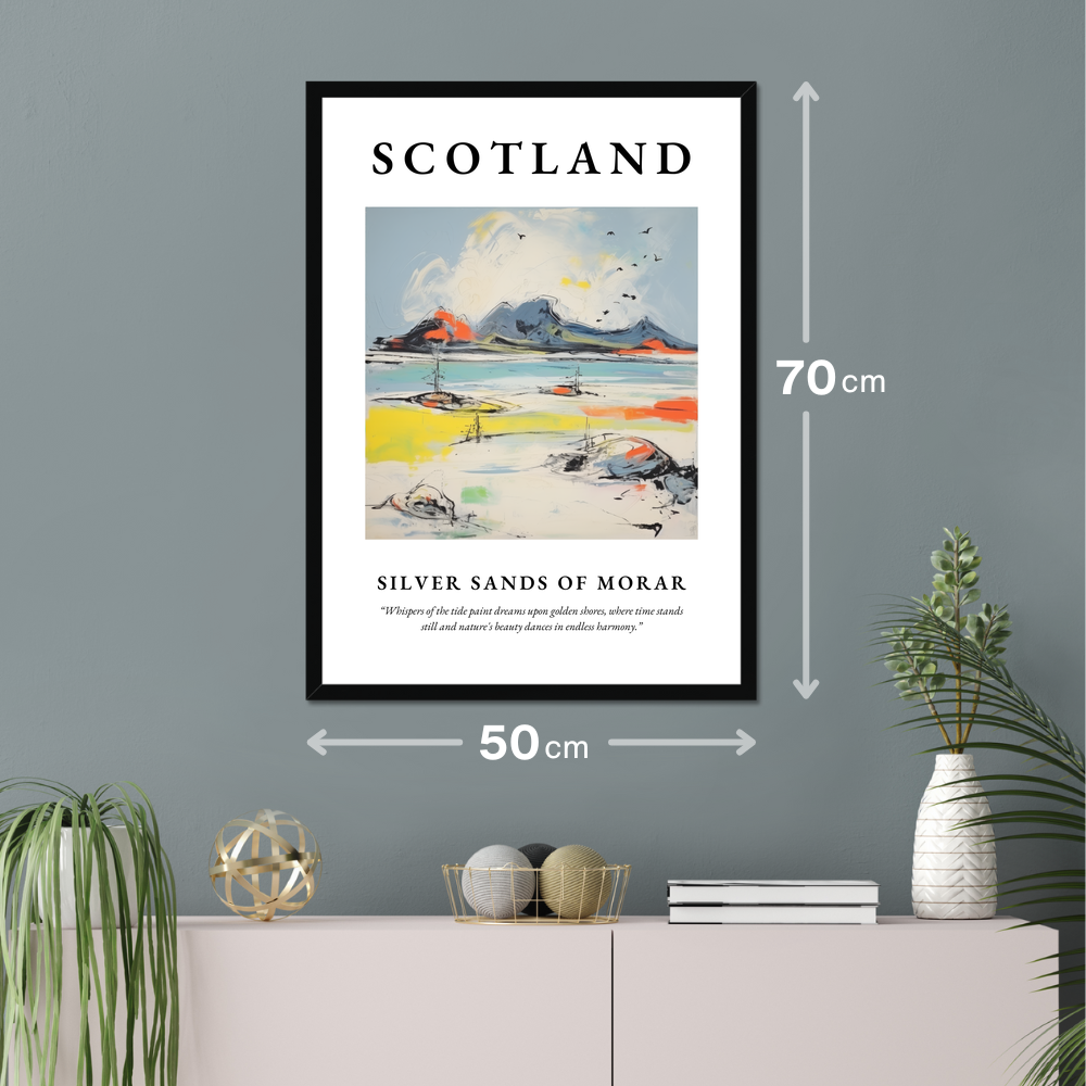 Poster of Silver Sands of Morar hanging on a wall