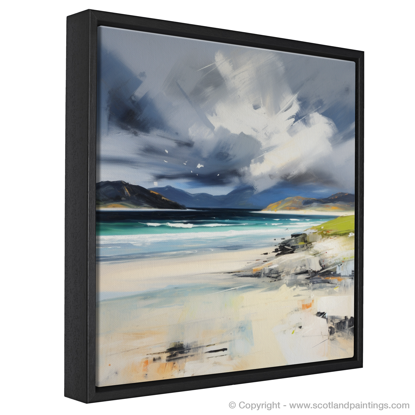 Tempestuous Luskentyre: An Abstract Expressionist Ode to Scotland's Shoreline