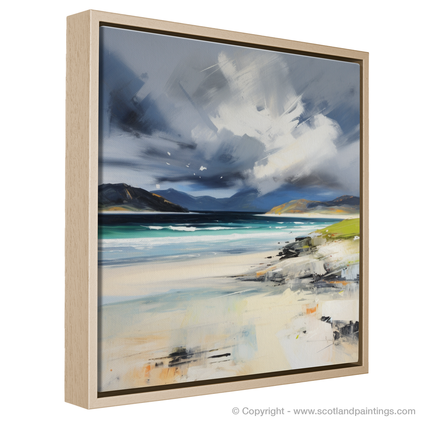 Tempestuous Luskentyre: An Abstract Expressionist Ode to Scotland's Shoreline