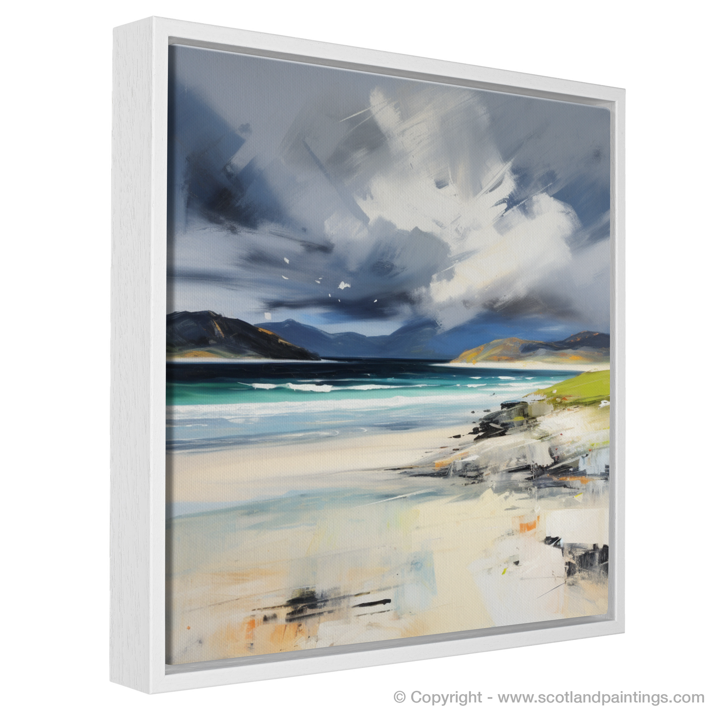 Tempestuous Luskentyre: An Abstract Expressionist Ode to Scotland's Shoreline