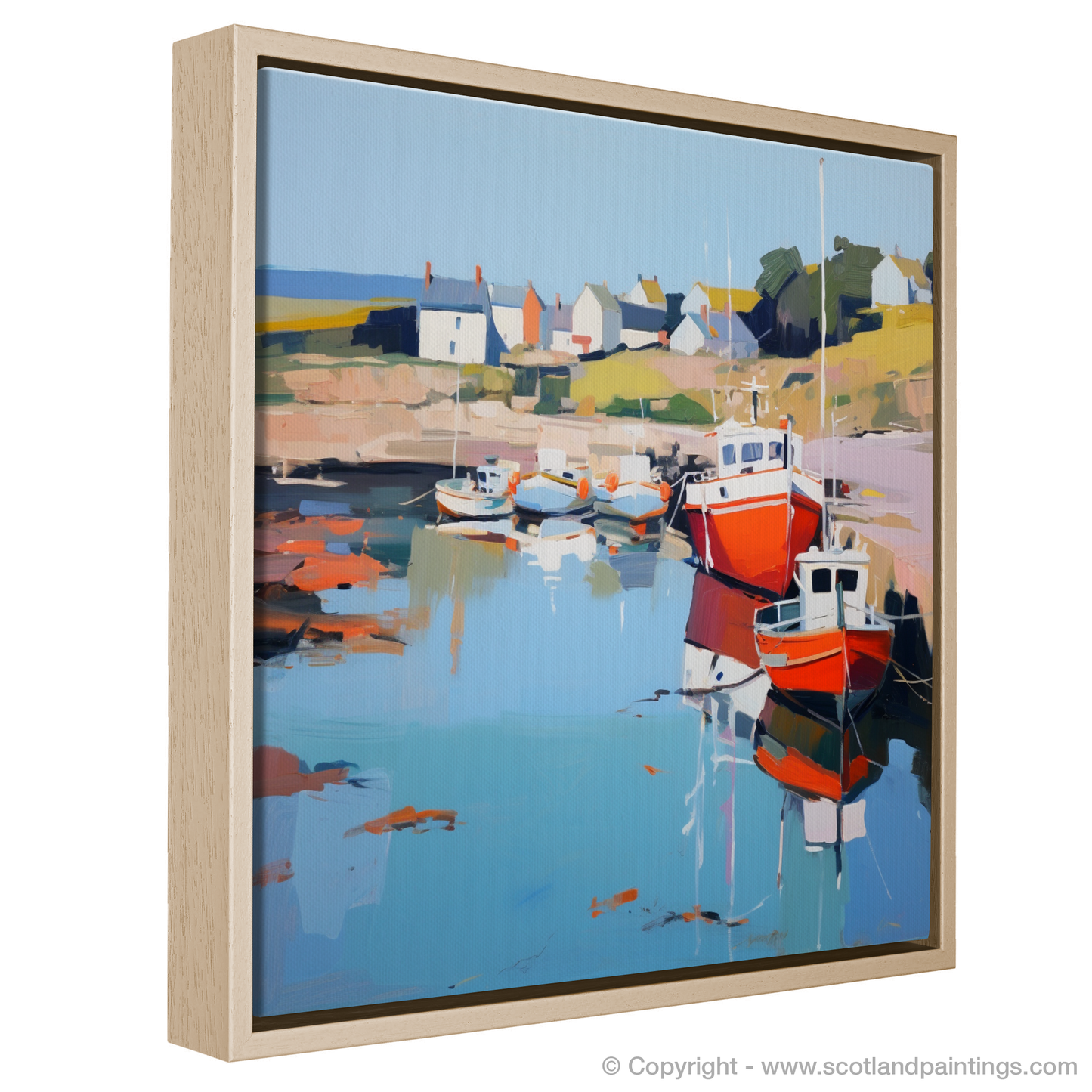 Serene Reflections of Port Ellen Harbour