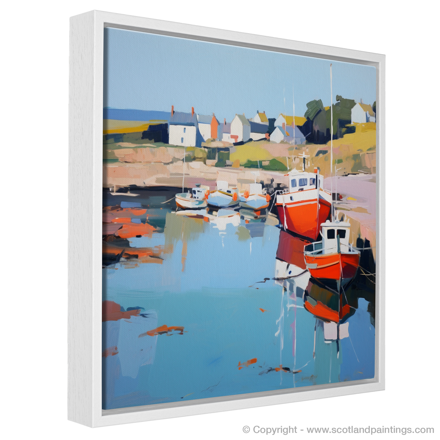 Serene Reflections of Port Ellen Harbour