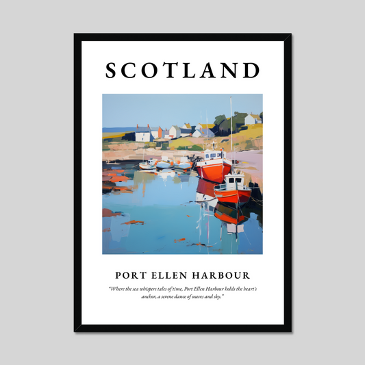 Poster of Port Ellen Harbour, Scotland.