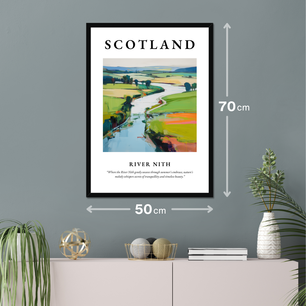 Poster of River Nith hanging on a wall