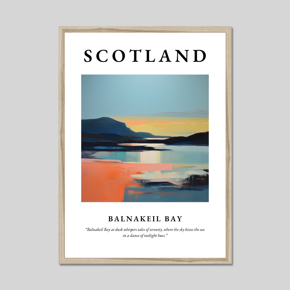 Poster in a natural frame with the word Scotland