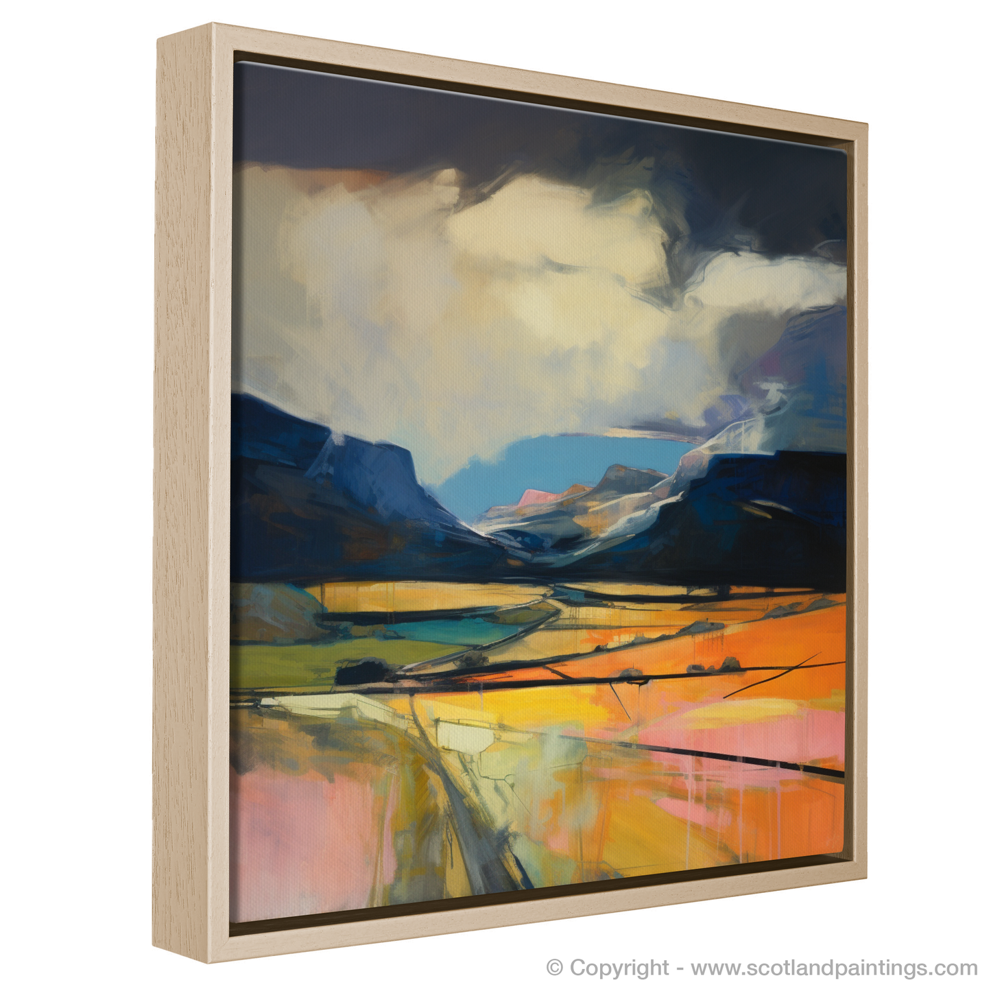 Dramatic Skies over Glencoe: An Abstract Impressionist Journey