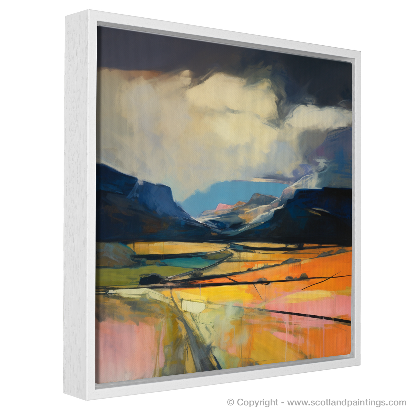 Dramatic Skies over Glencoe: An Abstract Impressionist Journey