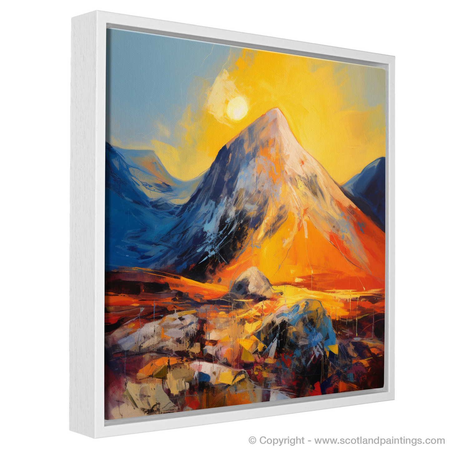 Golden Hour Embrace: An Abstract Ode to Buachaille in Glencoe