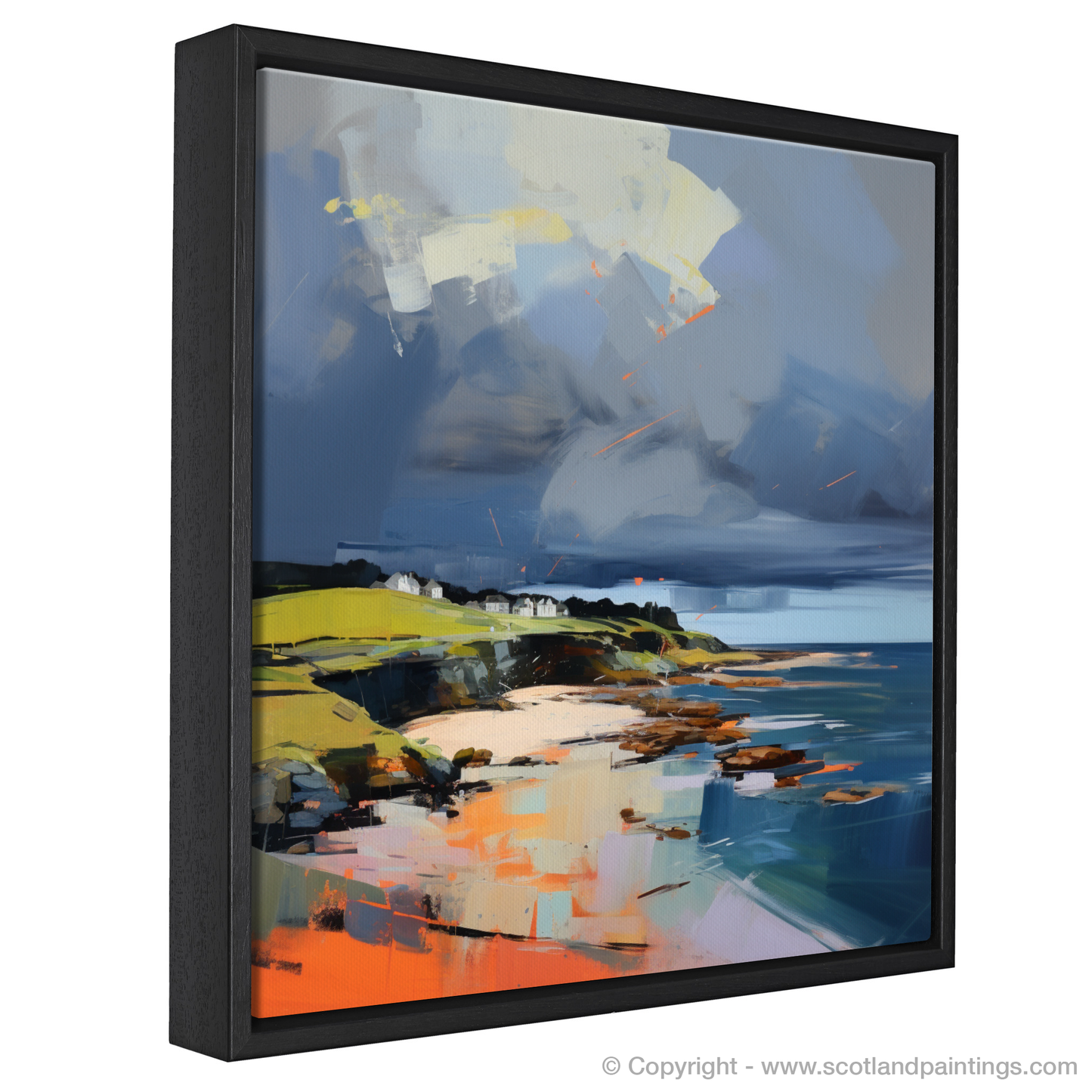 Storm over Coldingham Bay: A Contemporary Vision of Nature's Fury and Beauty