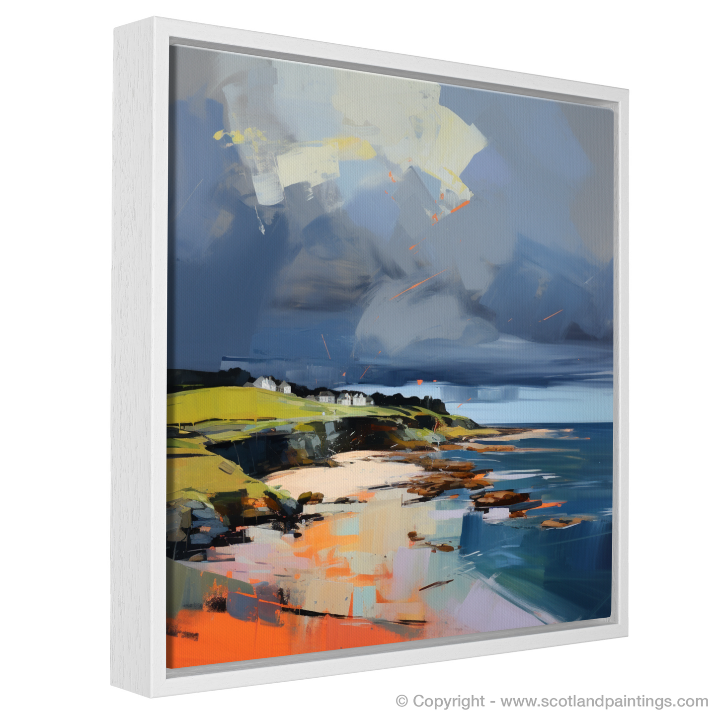 Storm over Coldingham Bay: A Contemporary Vision of Nature's Fury and Beauty