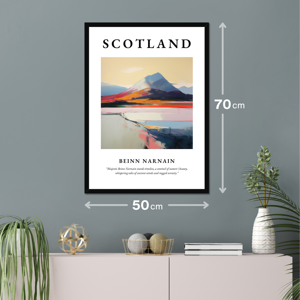 Poster of Beinn Narnain hanging on a wall