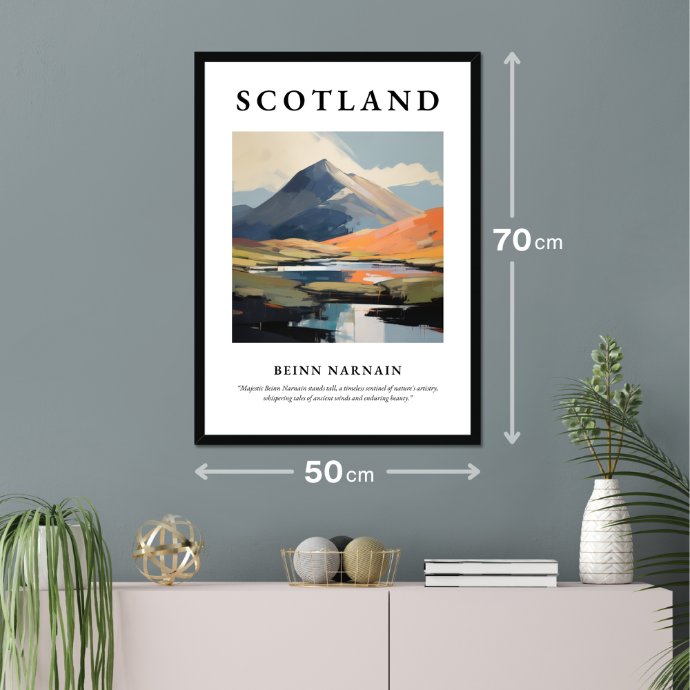 Poster of Beinn Narnain hanging on a wall