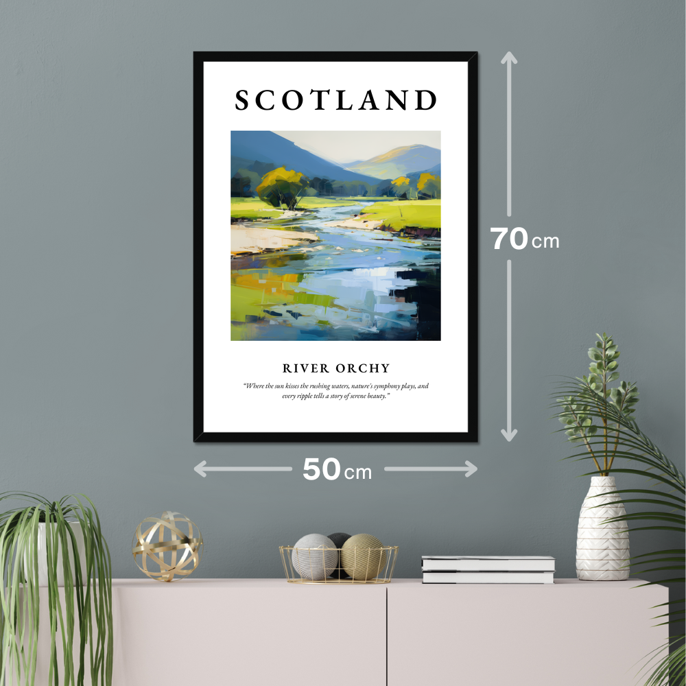 Poster of River Orchy hanging on a wall