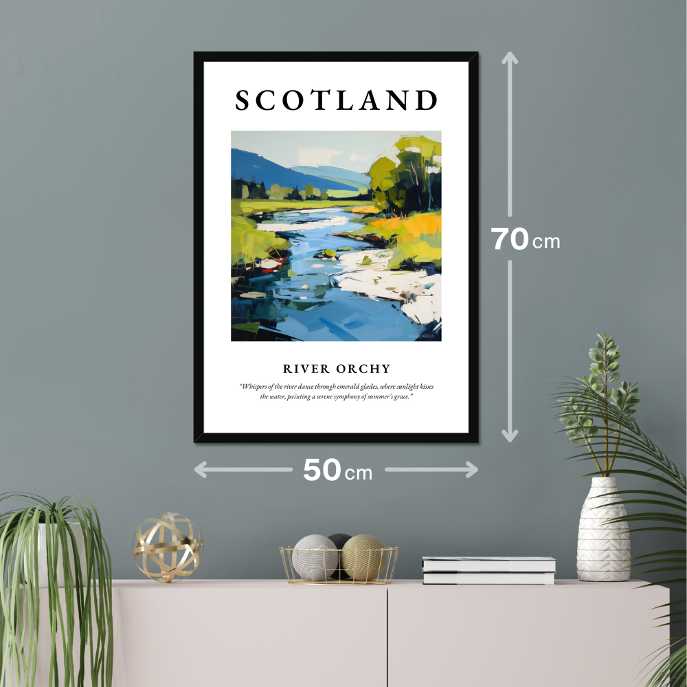 Poster of River Orchy hanging on a wall