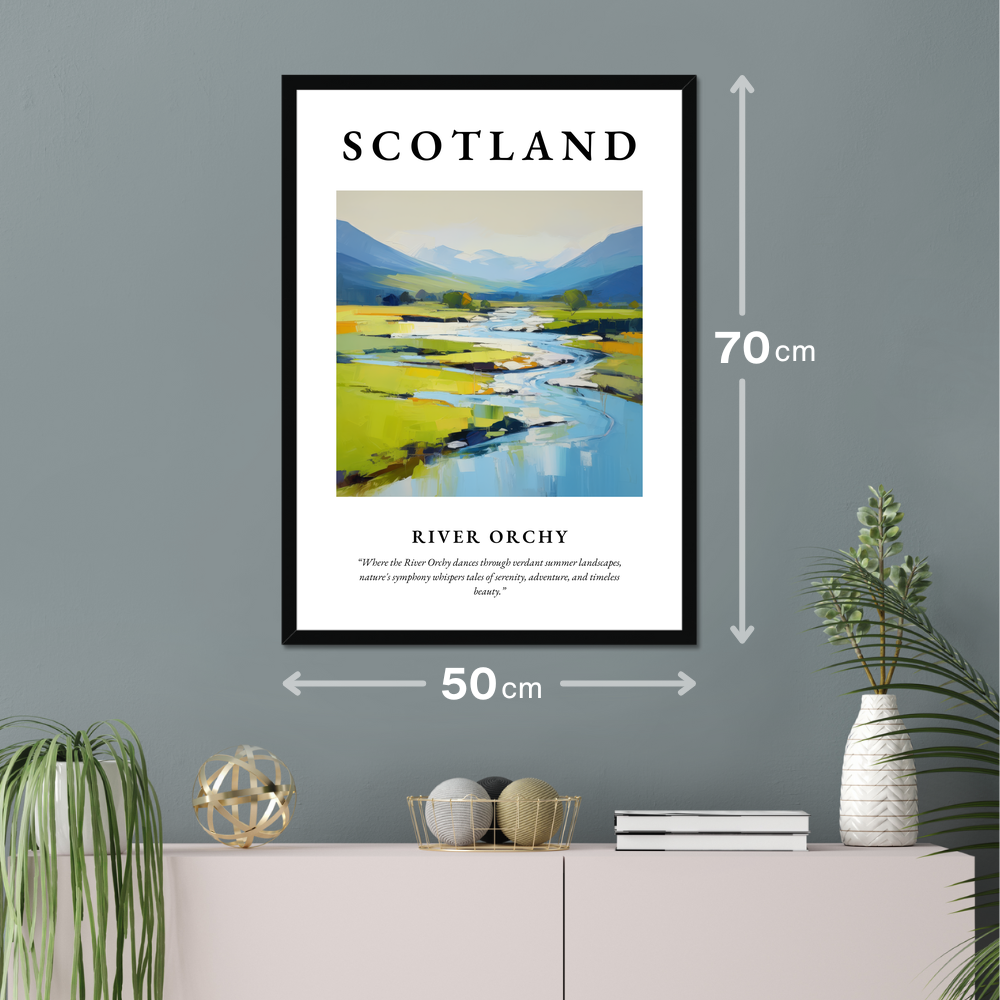 Poster of River Orchy hanging on a wall