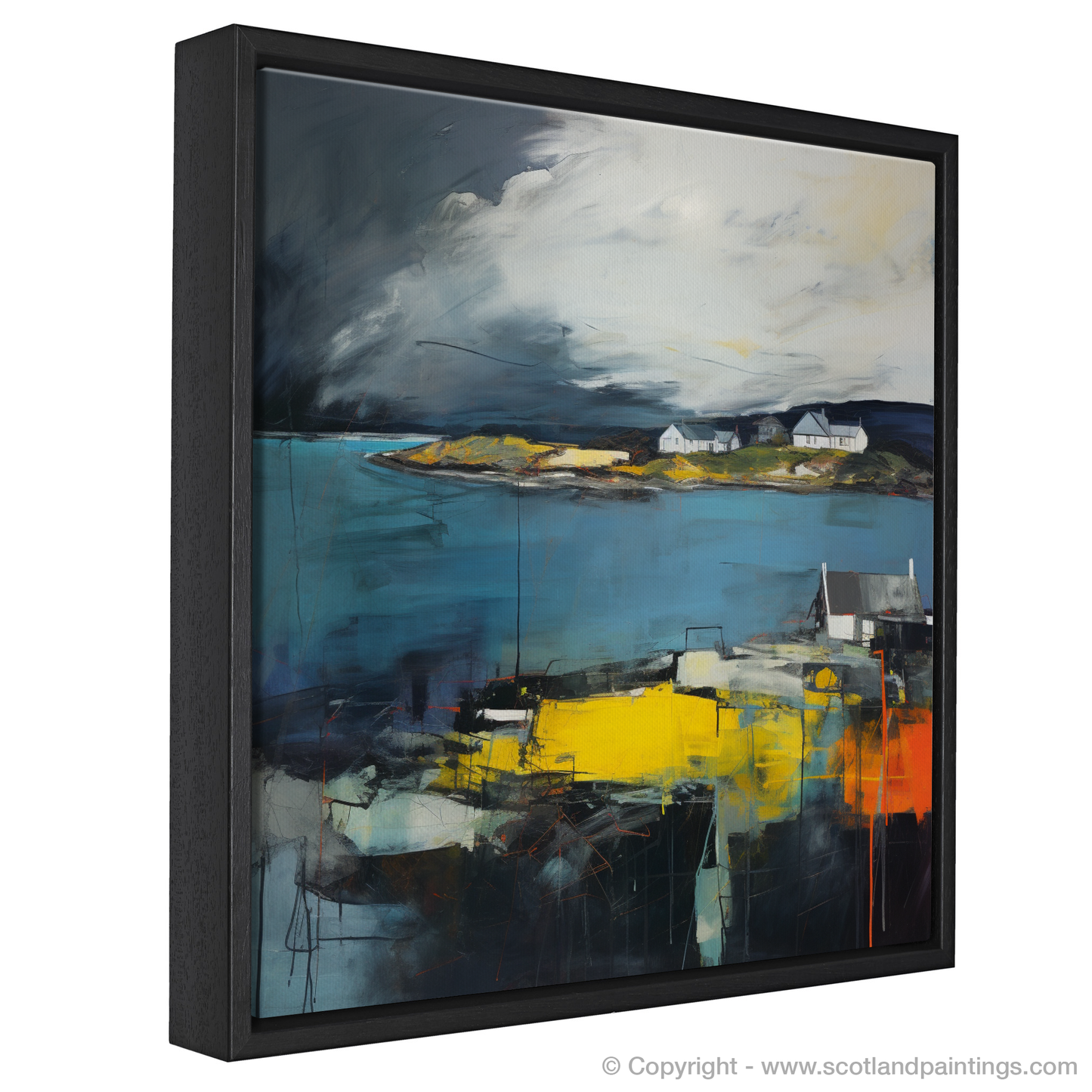 Storm over Gairloch Harbour: An Abstract Impressionist Odyssey